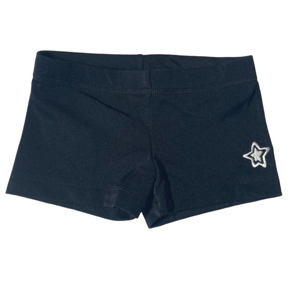 GK Elite Sportswear GK Stars Black Gymnastics Dance Shorts Adult Small Athletic
